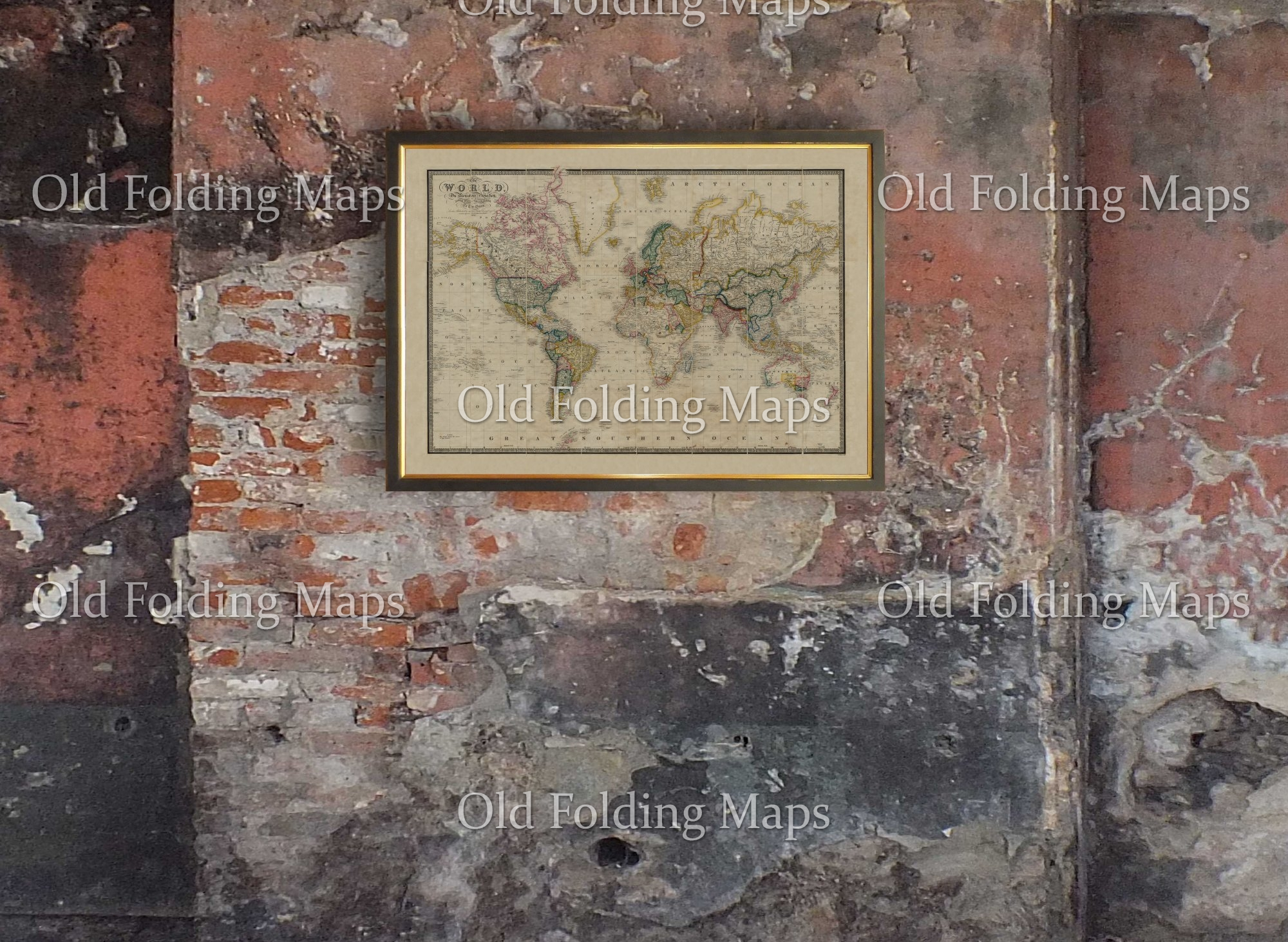Map of the World circa 1861