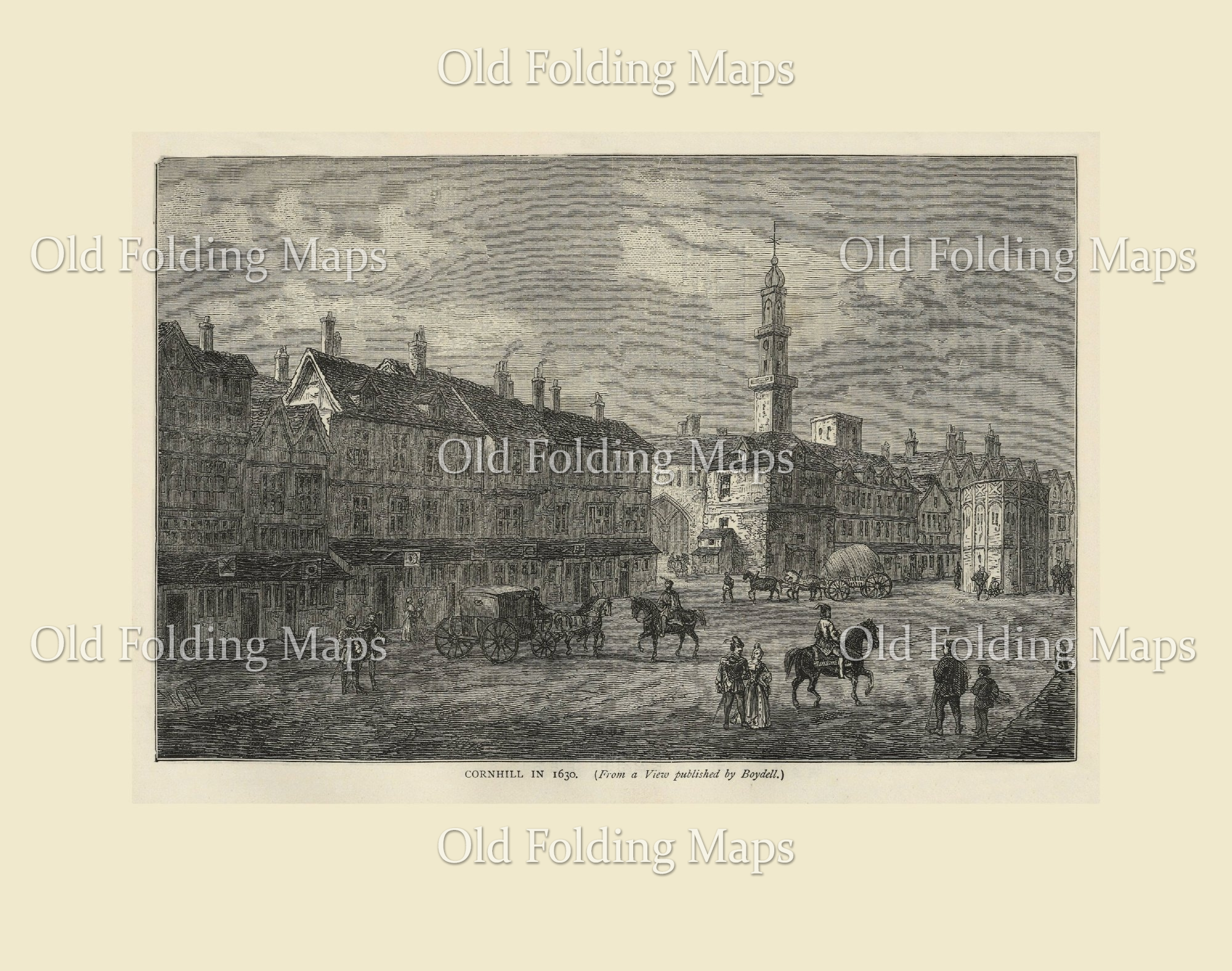View - Cornhill circa 1650