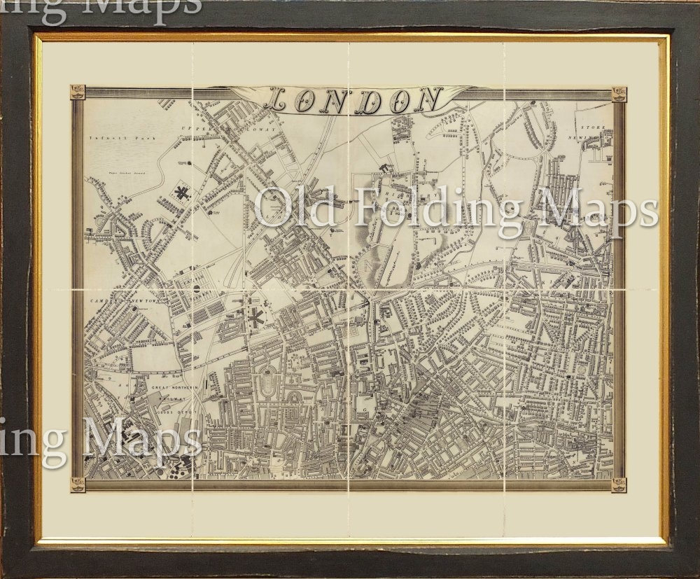 Old Map of London (Cassell's) North circa 1863