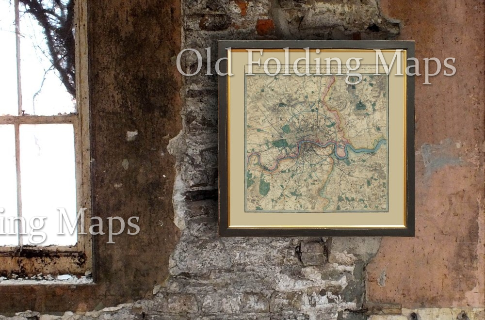 Old Map of London (All) Edmonton - Plumstead - Beckenham - Chiswick circa 1847