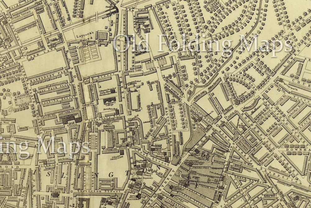 Old Map of London (Cassell's) North circa 1863