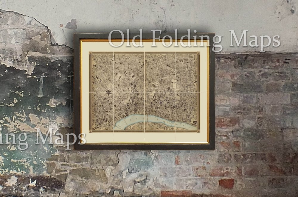 Old Map of London (Cassell's) Central circa 1863