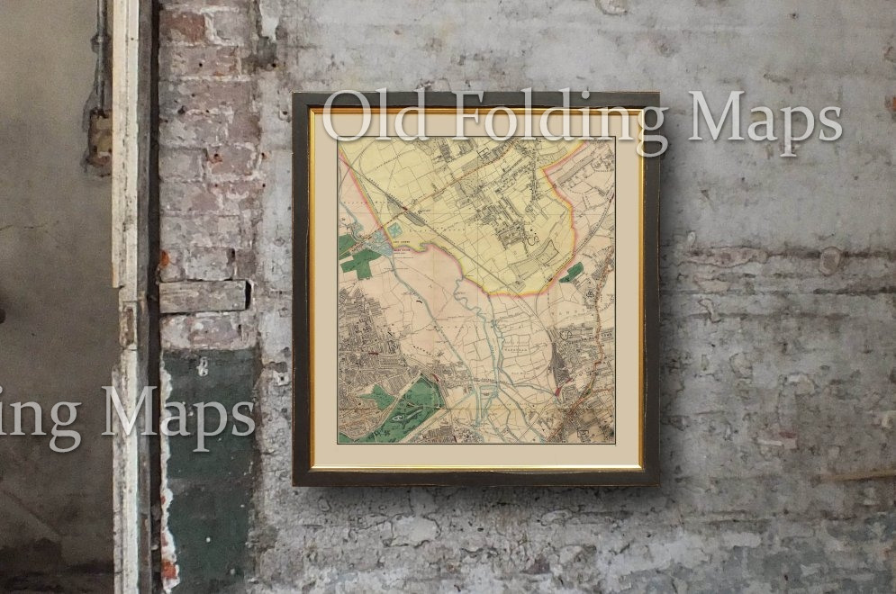 Old Map of Victorian London Leyton Marsh - Wanstead - Walthamstow - Hackney circa 1878